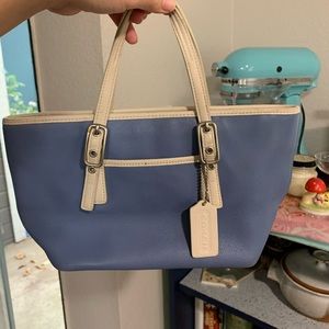Vintage Blue Coach Handbag